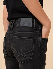 USPA Kids Boys Slim Fit Black Jeans (UKJEN812_Black_2-3 Y)