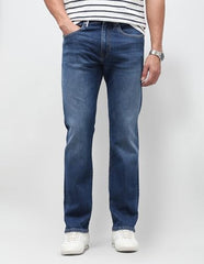 U.S. Polo Assn. Denim Co. Men's Harold Slim Straight Fit Blue Jeans (UDJEN2107_Mid Blue_30)