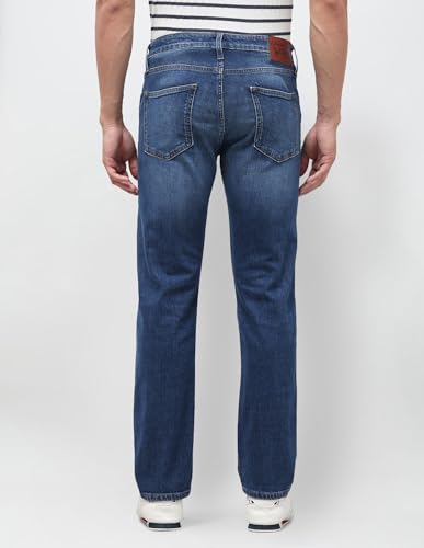 U.S. Polo Assn. Denim Co. Men's Harold Slim Straight Fit Blue Jeans (UDJEN2107_Mid Blue_30)