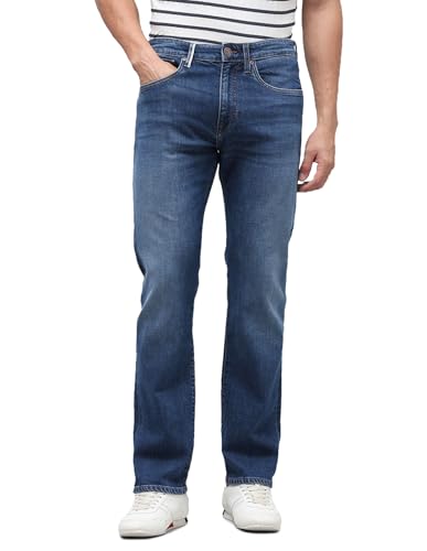 U.S. Polo Assn. Denim Co. Men's Harold Slim Straight Fit Blue Jeans (UDJEN2107_Mid Blue_30)