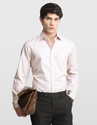 Arrow Men's Textured Geometric Liberty Classic Regular Fit Originals Shirt
