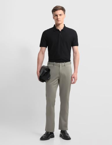 Arrow Sports Men's Hudson Regular Fit Dobby Trousers