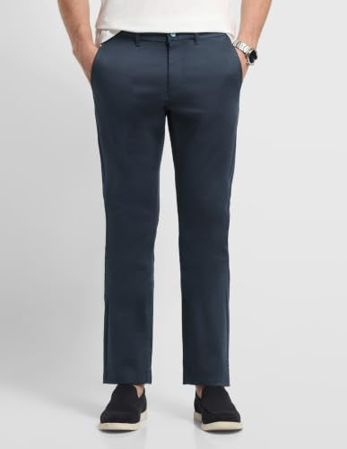 Arrow Sports Men's Dobby Hudson Regular Fit Trousers