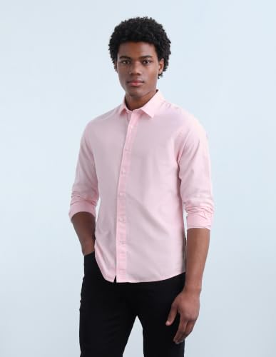 Flying Machine Men's Oxford Regular Fit Shirt