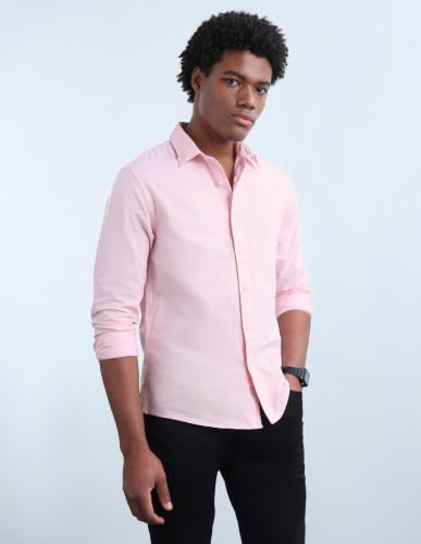 Flying Machine Men's Oxford Regular Fit Shirt