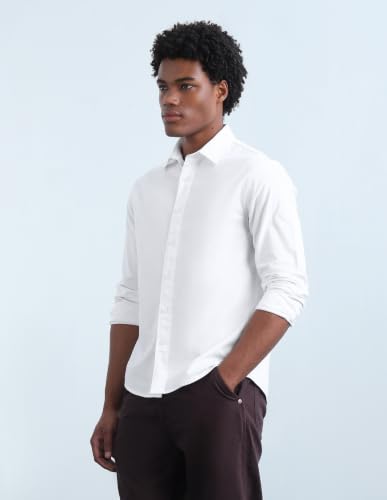 Flying Machine Men's Oxford Regular Fit Shirt
