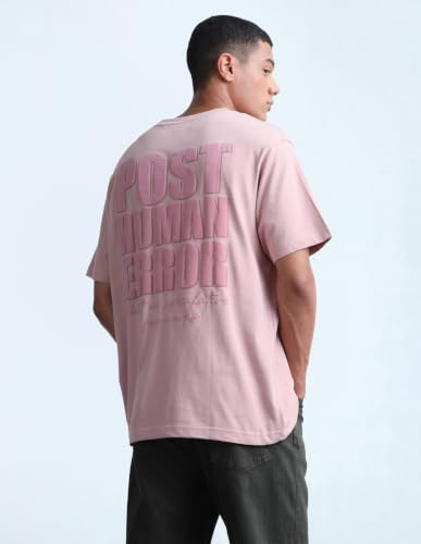 Flying Machine Men's Typographic Printed Relaxed Fit T-Shirt