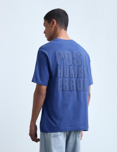 Flying Machine Men's Typographic Printed Relaxed Fit T-Shirt