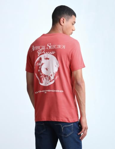 Flying Machine Men's Graphic Printed Regular Fit T-Shirt