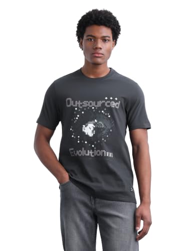 Flying Machine Men's Graphic Printed Regular Fit T-Shirt