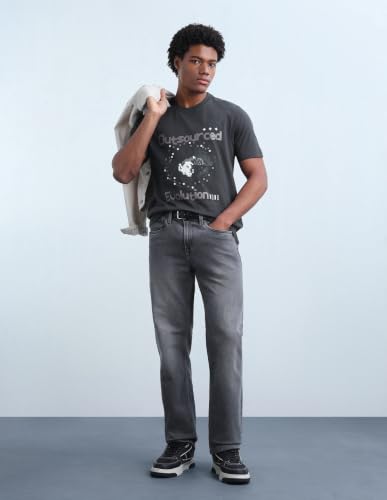 Flying Machine Men's Graphic Printed Regular Fit T-Shirt