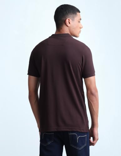 Flying Machine Men's Solid Regular Fit Polo Shirt