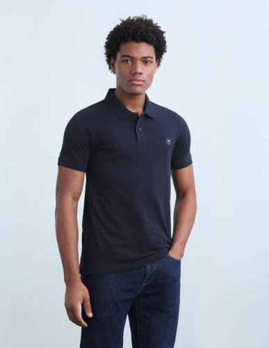 Flying Machine Men's Solid Regular Fit Polo Shirt