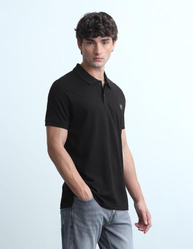 Flying Machine Men's Solid Regular Fit Polo Shirt