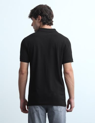 Flying Machine Men's Solid Regular Fit Polo Shirt