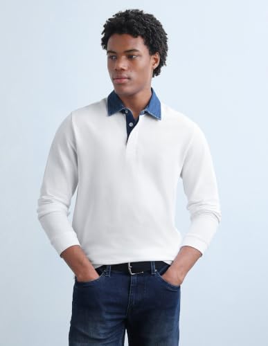 Flying Machine Men's Solid Regular Fit Polo Shirt