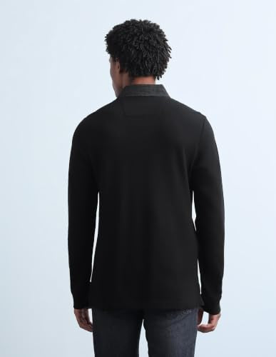 Flying Machine Men's Solid Regular Fit Polo Shirt