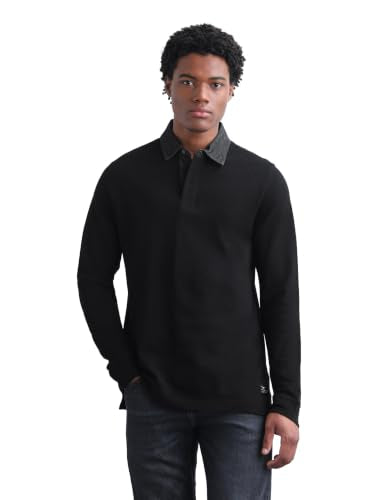 Flying Machine Men's Solid Regular Fit Polo Shirt