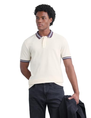 Flying Machine Egret Solid Cotton Regular Fit Men's Polo Shirt