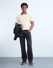 Flying Machine Egret Solid Cotton Regular Fit Men's Polo Shirt