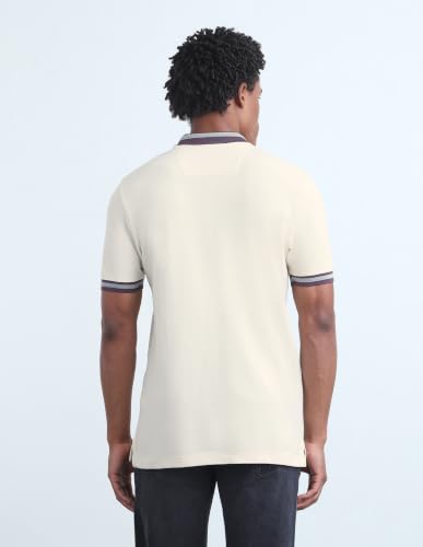 Flying Machine Egret Solid Cotton Regular Fit Men's Polo Shirt