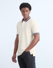 Flying Machine Egret Solid Cotton Regular Fit Men's Polo Shirt