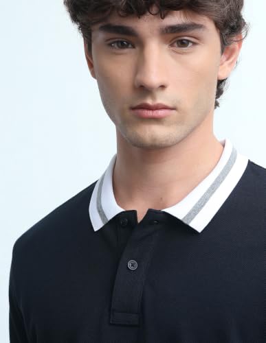Flying Machine Men's Solid Regular Fit Polo Shirt