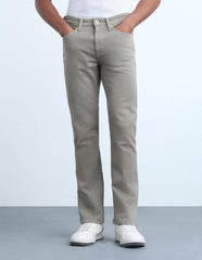 Flying Machine Light Olive Solid Cotton Slim Fit Men's Jeans