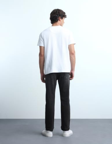Flying Machine Men's Freddie Slim Straight Fit Whiskered Jeans