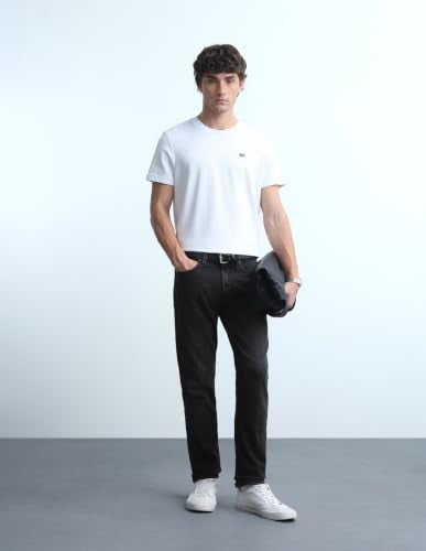 Flying Machine Men's Freddie Slim Straight Fit Whiskered Jeans