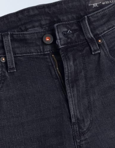 Flying Machine Men Indigo Solid Slim Fit Straight Leg Men's Jeans