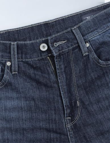 Flying Machine Dark Blue Solid Cotton Blend Straight Fit Men's Jeans