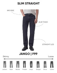Flying Machine Blue Cotton Blend Straight Fit Men's Jeans