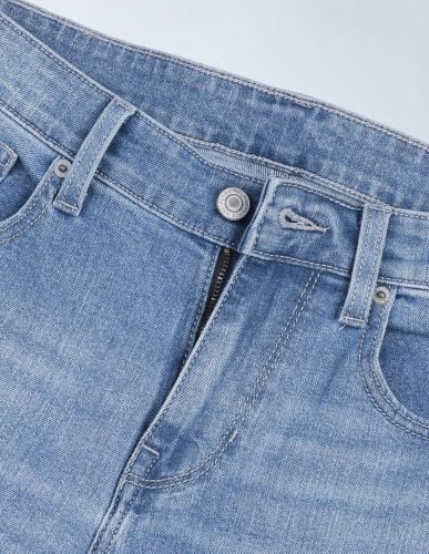 Flying Machine Blue Cotton Blend Straight Fit Men's Jeans