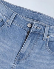 Flying Machine Blue Cotton Blend Straight Fit Men's Jeans