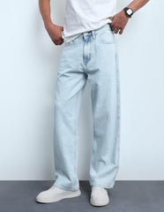 Flying Machine Men's Cobain Loose Fit Mid Rise Jeans