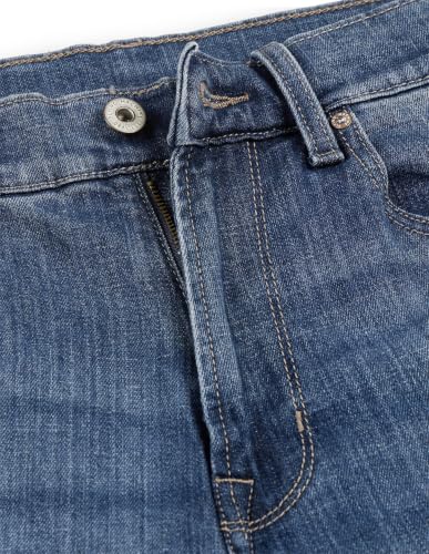 Flying Machine Blue Solid Cotton Blend Straight Fit Men's Jeans
