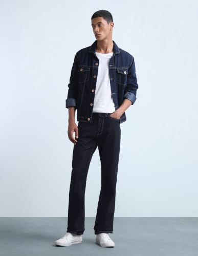 Flying Machine Men's Bruce Bootcut Fit Rinsed Jeans