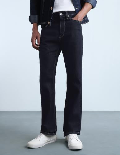 Flying Machine Men's Bruce Bootcut Fit Rinsed Jeans