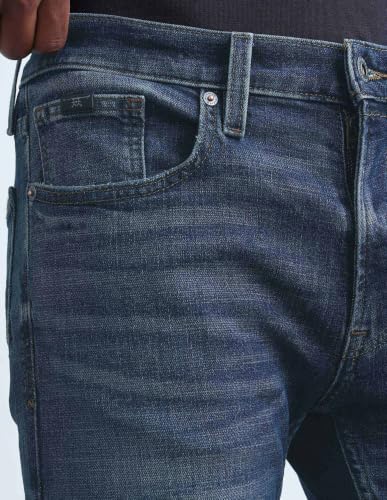 Flying Machine Dark Blue Solid Straight Fit Men's Jeans