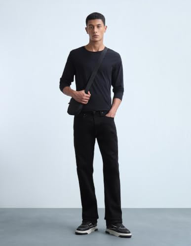 Flying Machine Men's Mid Rise Bruce Bootcut Fit Jeans