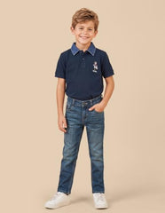 USPA Kids Boys Relaxed Fit Whiskered Jeans
