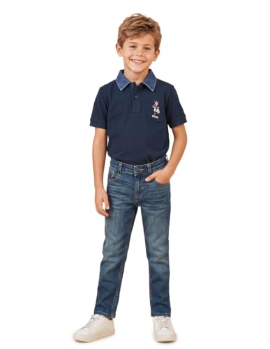 USPA Kids Boys Relaxed Fit Whiskered Jeans
