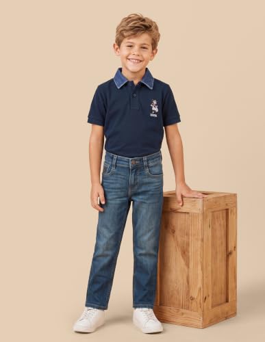 USPA Kids Boys Relaxed Fit Whiskered Jeans