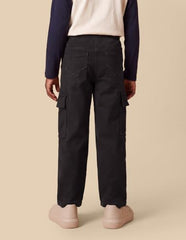 U.S. POLO ASSN. USPA Kids Boys Baggy Fit Brown Cargo Jeans