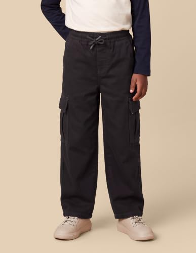 U.S. POLO ASSN. USPA Kids Boys Baggy Fit Brown Cargo Jeans