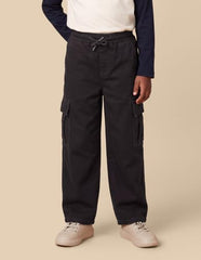 U.S. POLO ASSN. USPA Kids Boys Baggy Fit Brown Cargo Jeans