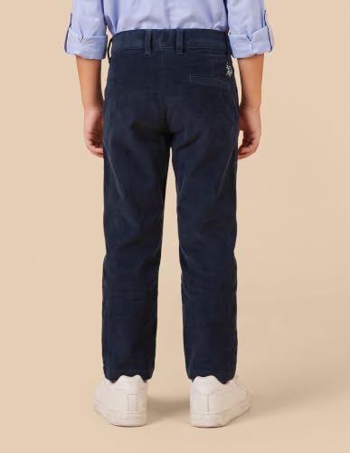 U.S. Polo Assn. Kids Navy Blue Corduroy Regular Fit Boy's Trouser