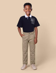 U.S. Polo Assn. Kids Solid Slim Fit Trousers