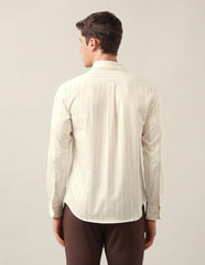 U.S.Polo Association Men's Vertical Striped Satin Shirt